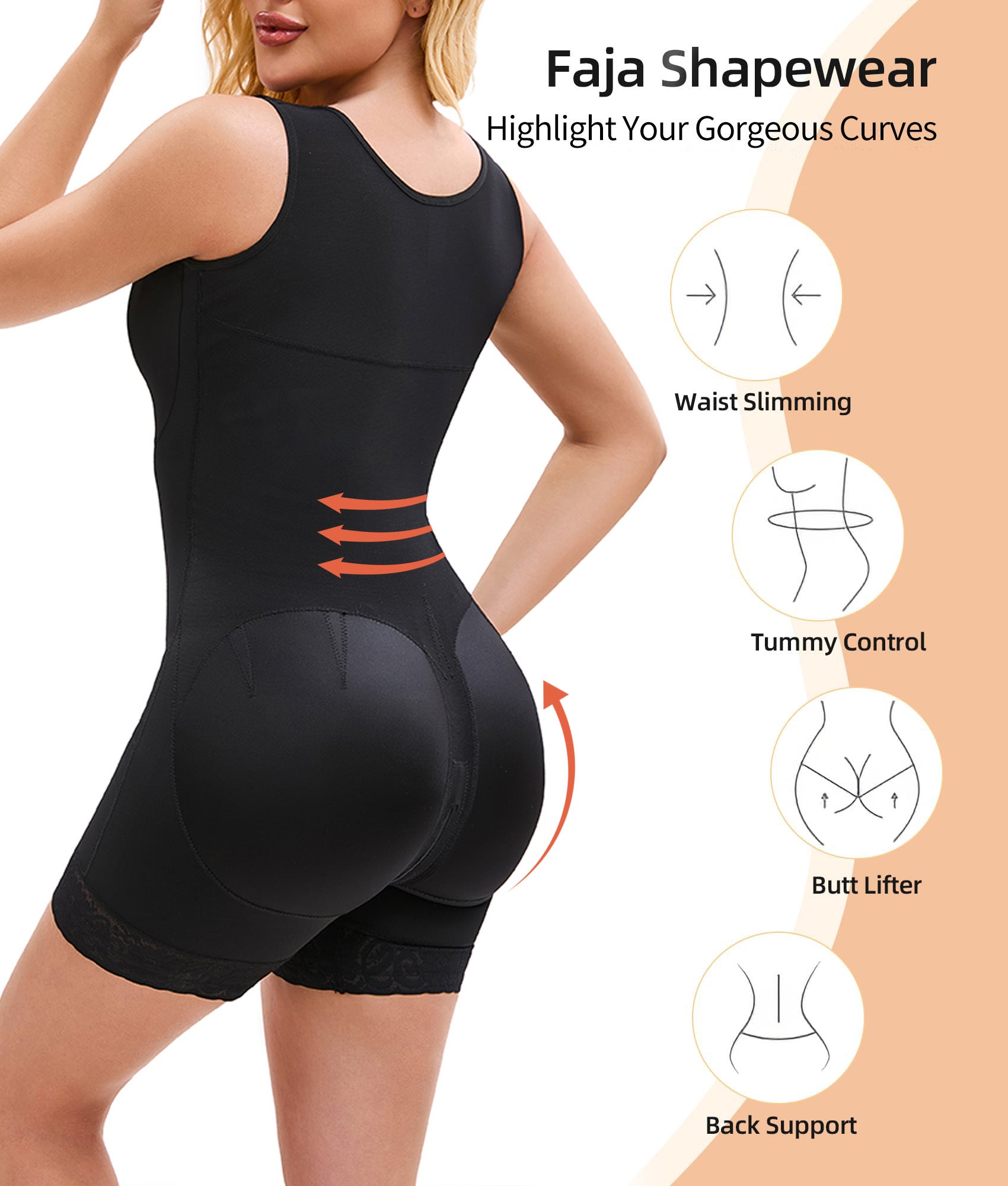 Fajas Colombiana Shapewear Jumpsuit For Women Tummy Control Post Surgery Full Body Shaper Butt Lifter With Zipper Crotch Skims bodysuits Elegant