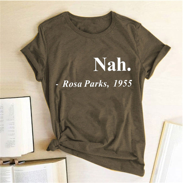 Multicolor Cartoon Pattern Female Print T-shirt