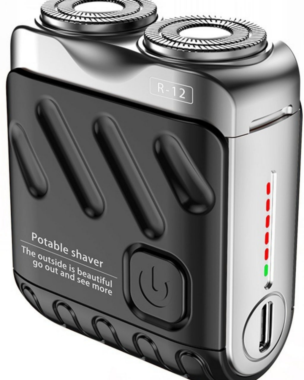 Portable Rotary Dual Ring Electric Shaver Men Travel Mini Shaver Double Floating Magnetic Blade Head Rechargeable Pocket Razors