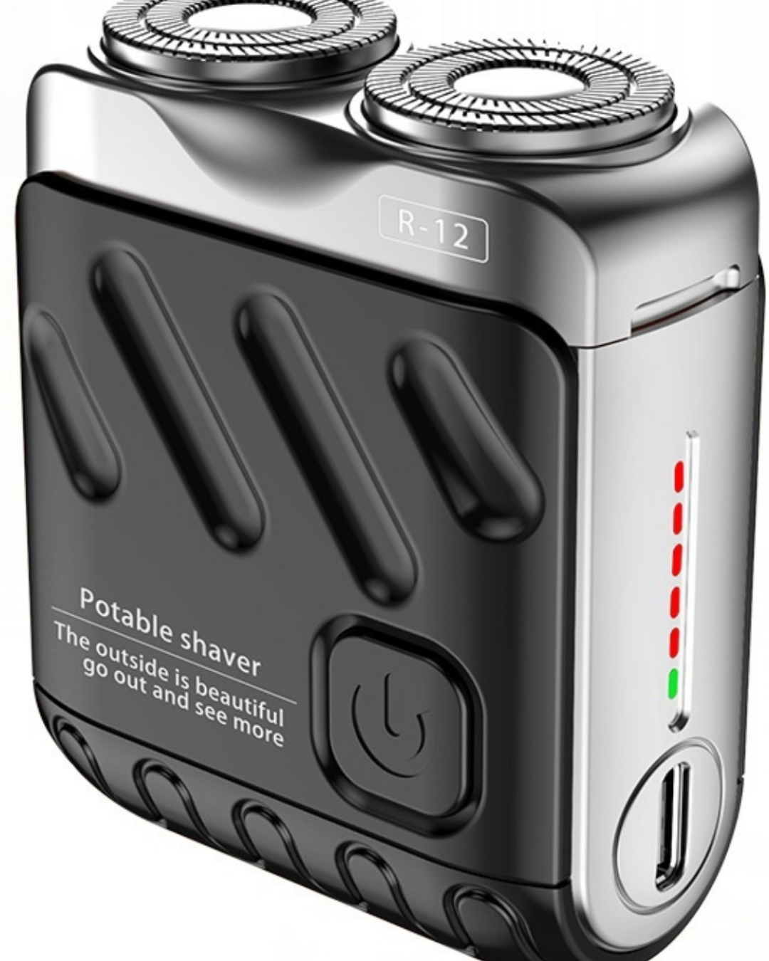 Portable Rotary Dual Ring Electric Shaver Men Travel Mini Shaver Double Floating Magnetic Blade Head Rechargeable Pocket Razors