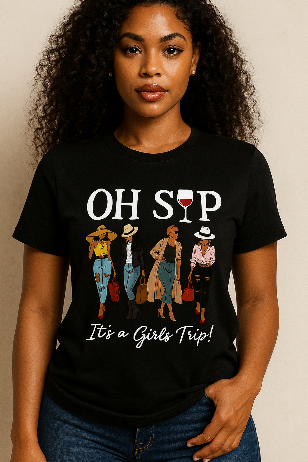 Graphic Round Neck Short Sleeve T-Shirt