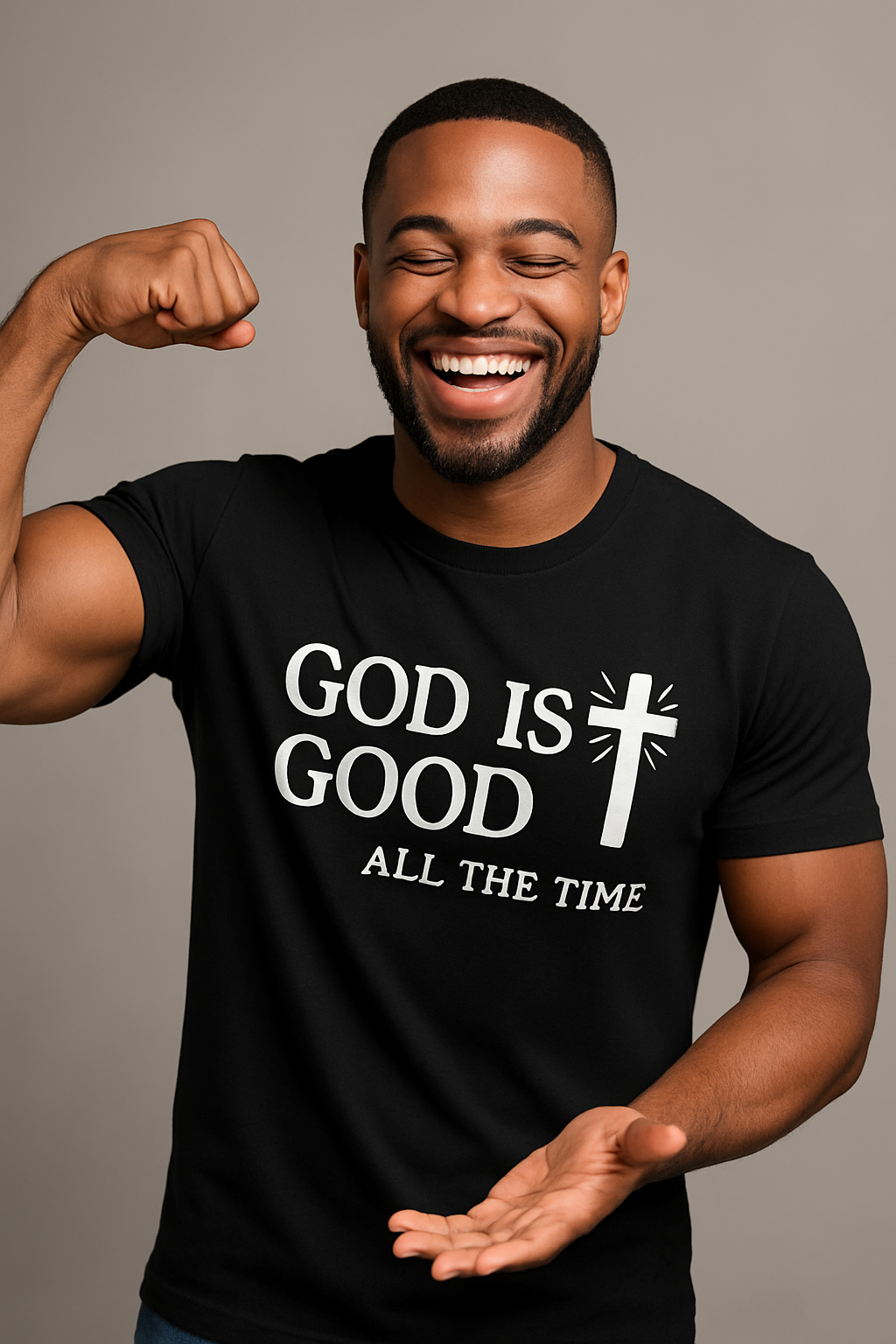 God's Grace Printed T-shirt, Men's T-shirt, Summer Casual Short Sleeved T-shirt