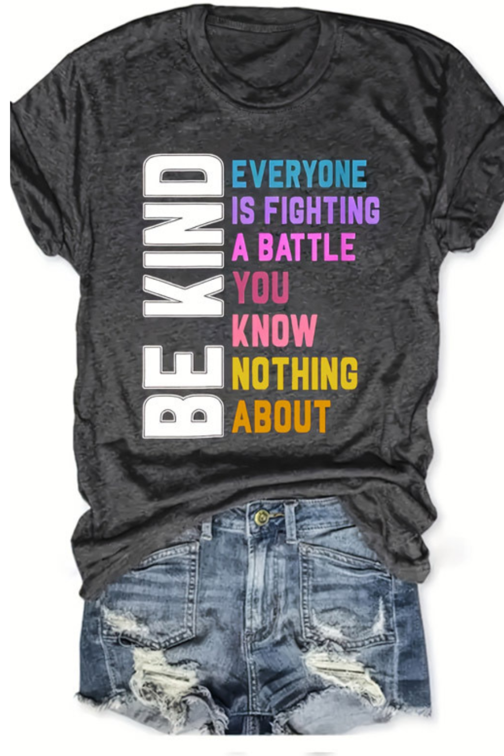 Women's Round Neck Short Sleeve T-Shirt With Slogan Print, Casual Summer Top