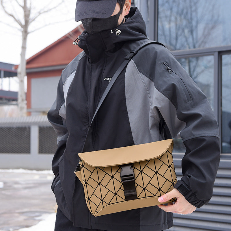 Rhombus Crossbody Design Fashion Trend Rui Camp Men's Bag