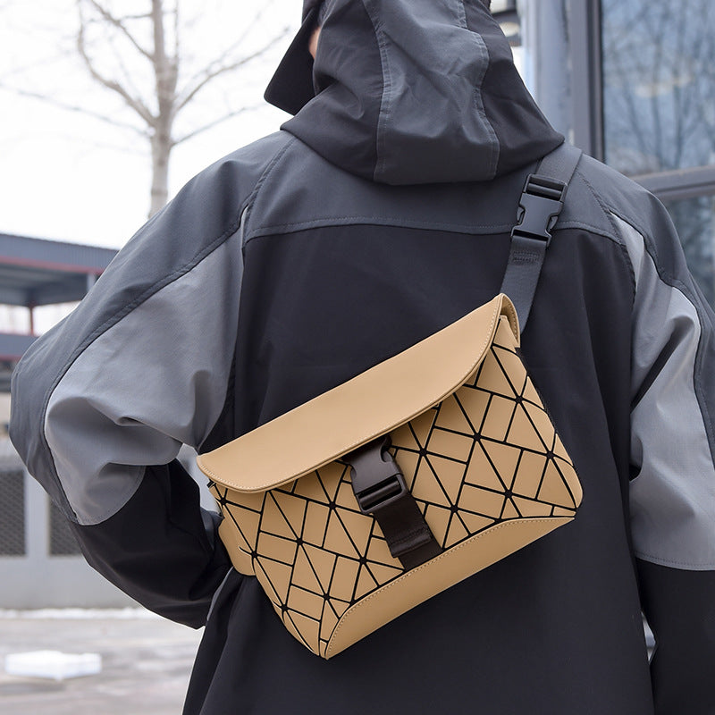 Rhombus Crossbody Design Fashion Trend Rui Camp Men's Bag