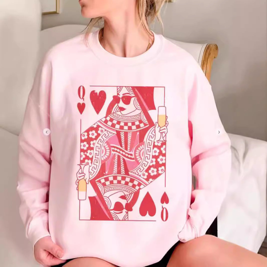 European And American Loose Casual Poker Mid-length Sweater Women