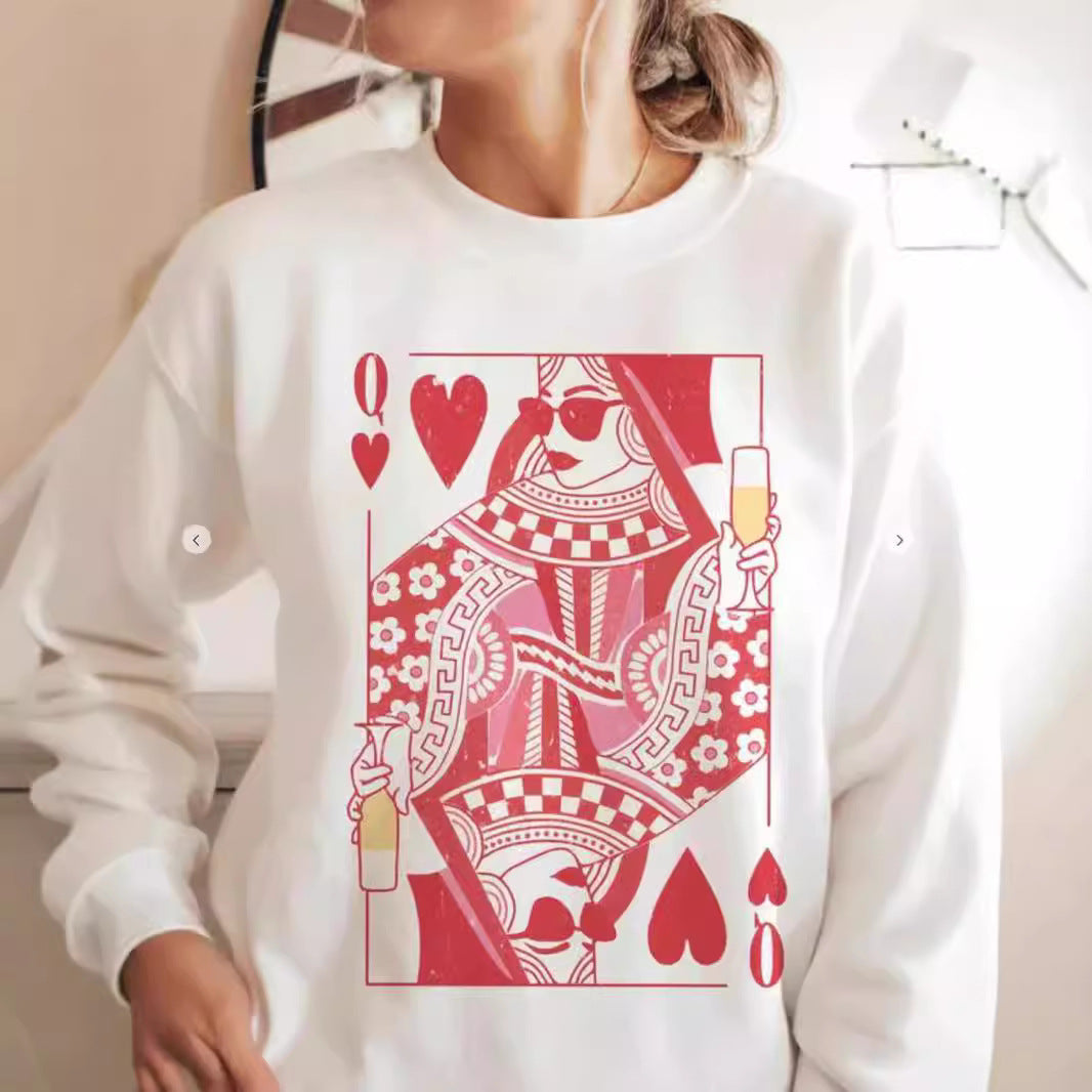 European And American Loose Casual Poker Mid-length Sweater Women