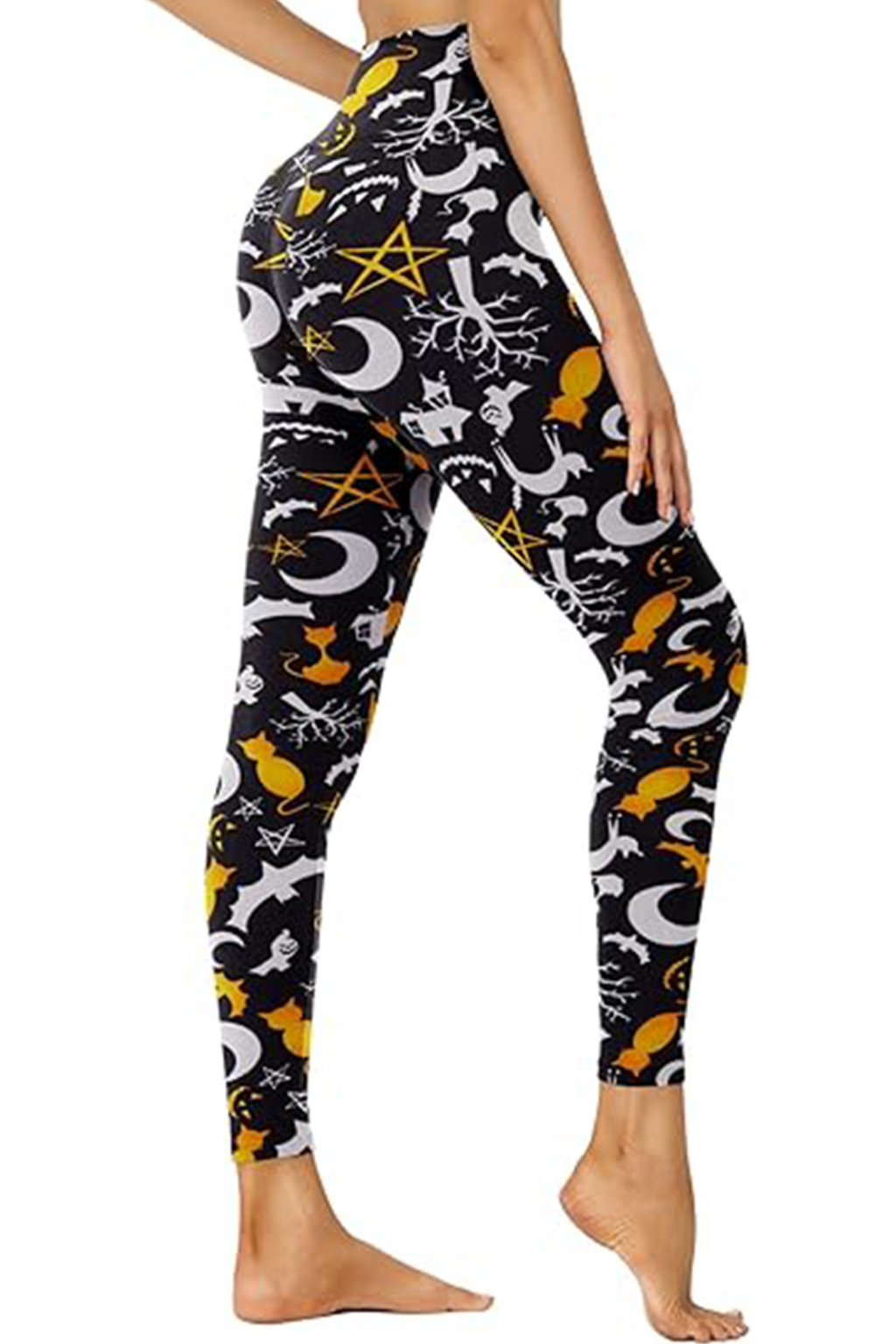 Leggings - Cropped High-rise Print Moon Cat