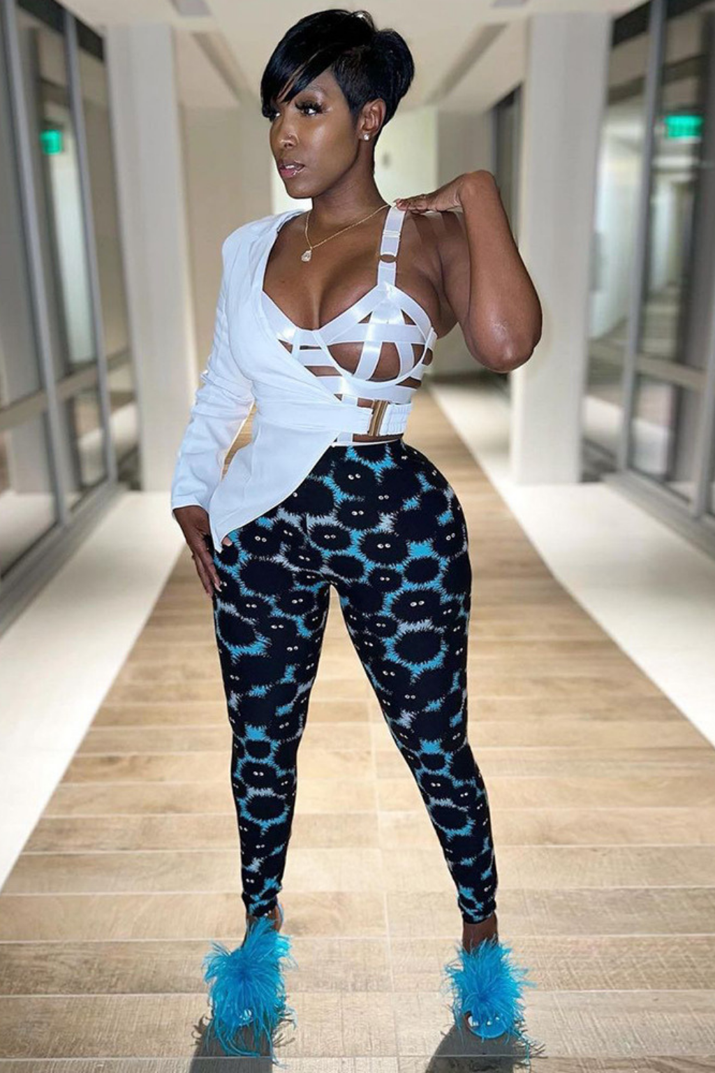 Casual Milk Silk Printed Leggings