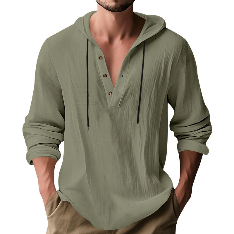 Hooded Casual Loose-fitting T-shirt Sweater For Men