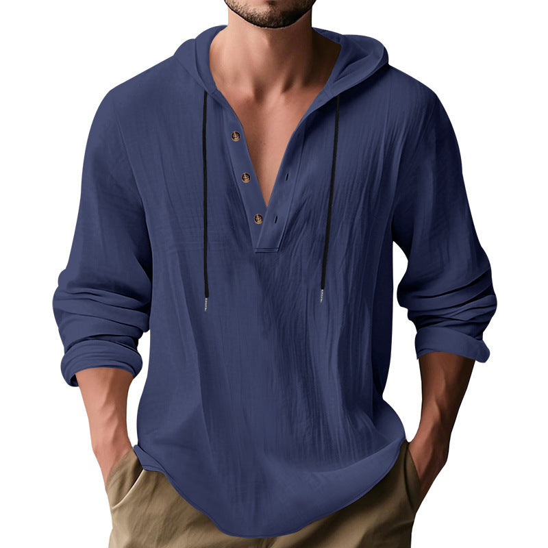 Hooded Casual Loose-fitting T-shirt Sweater For Men