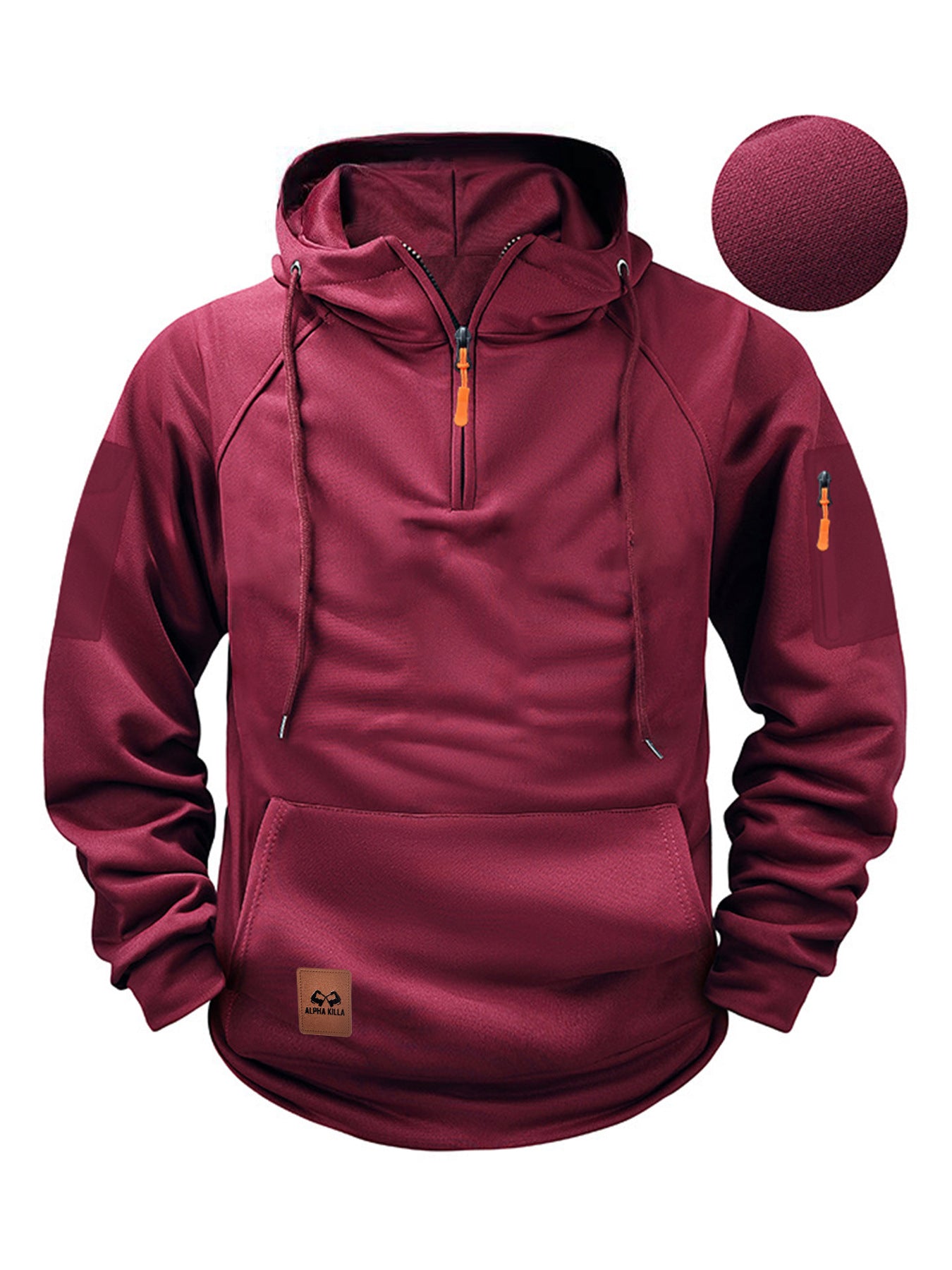 Men's Zipper Multi-pocket Casual Sweatshirt