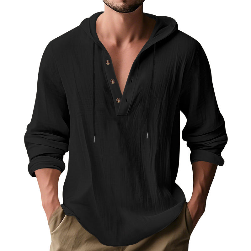 Hooded Casual Loose-fitting T-shirt Sweater For Men