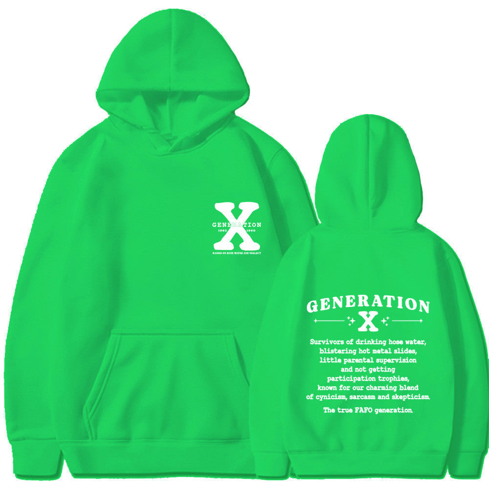 GENERATION X New Hoodie Loose