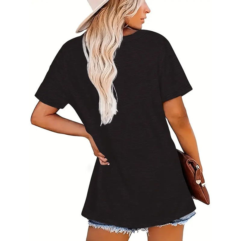 Casual Crew Neck Graphic Tees For Women Summer Cute Moon Print Short Sleeve T-Shirt Tops