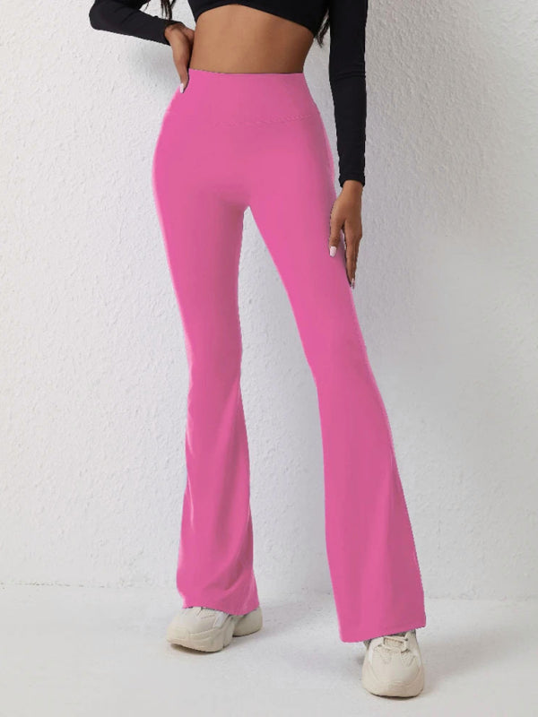 New peach yoga high waist hip lifting leggings and flared pants