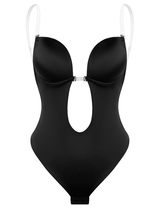 Backless Deep V Backless Plunge Shaping Bodysuit Bodysuit