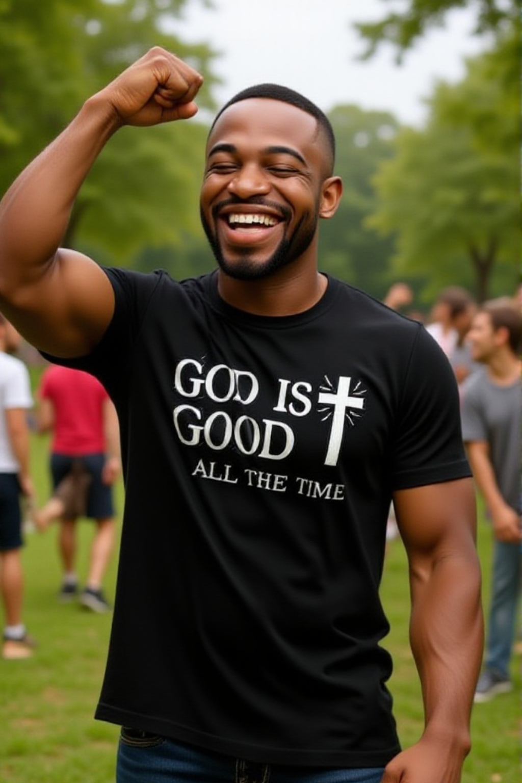 God's Grace Printed T-shirt, Men's T-shirt, Summer Casual Short Sleeved T-shirt