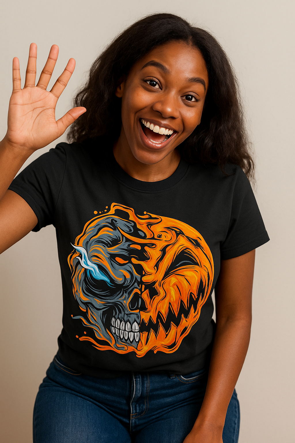 Unisex Patterned Printed T-shirt, Summer Casual Short Sleeved T-shirt