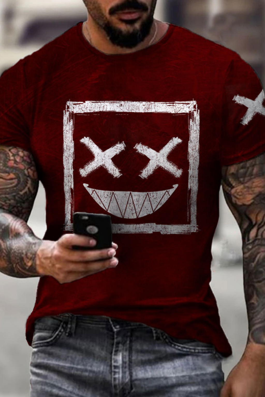 European And American Plus Size Men's 3D Printing Short-sleeved T-shirt