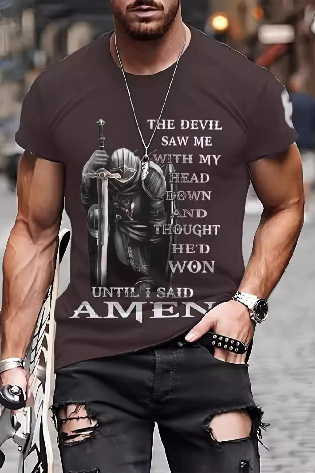 3D Printed T-shirt Men's Summer Casual Breathable Short Sleeve Top